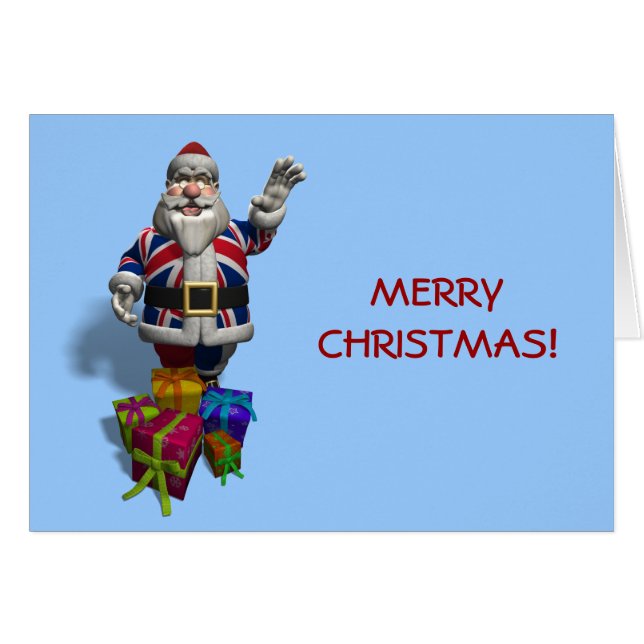 UK JULTOMTEN HÄLSNINGSKORT (Framsidan Horizontal)