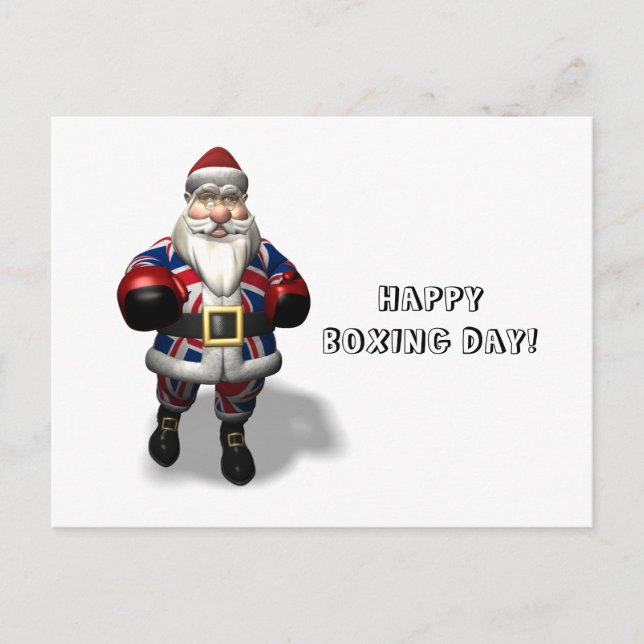 UK Jultomten på Boxing Day Helg Vykort (Framsida)