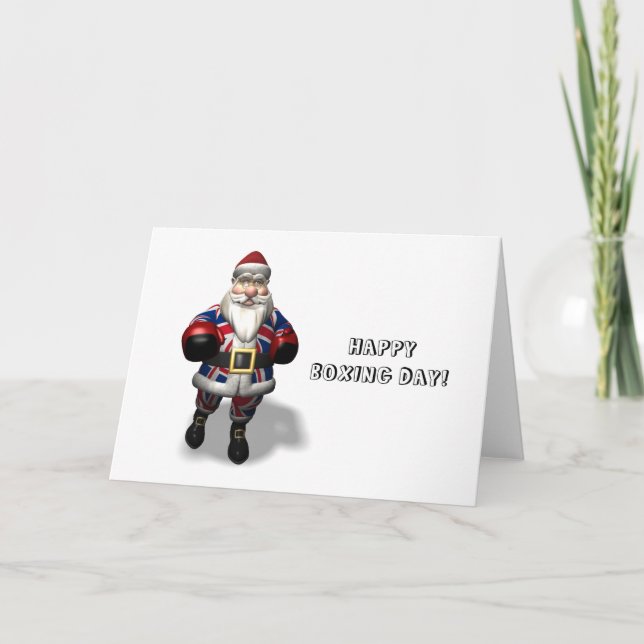 UK Jultomten på Boxing Day Helgkort (Framsida)