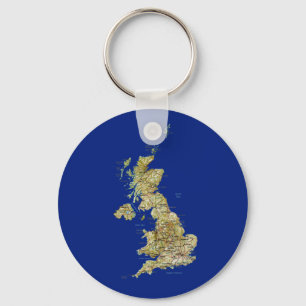 Uk-karta Keychain Nyckelring