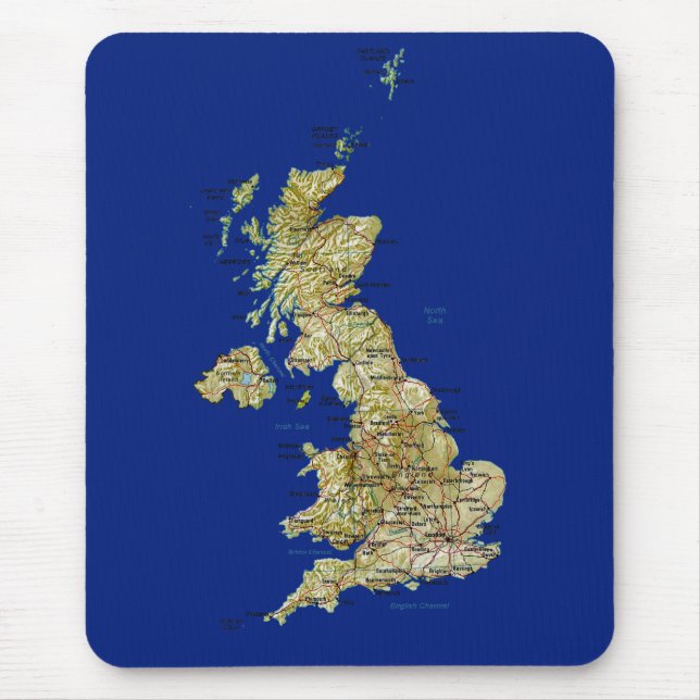 Uk-karta Mousepad Musmatta (Framsidan)
