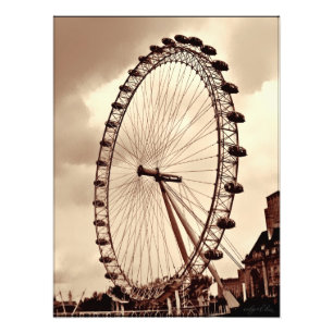 (UK) London Öga Vintage Print Photo Fototryck