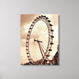 (UK) London Öga Vintage Wrapped Canvas