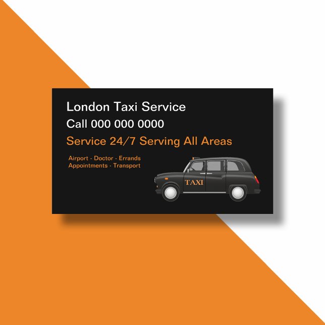 UK London Taxi Service Visitkort (Skapare uppladdad)