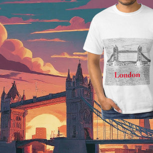 UK London Torn Bridge British Heritage Artistic T Shirt