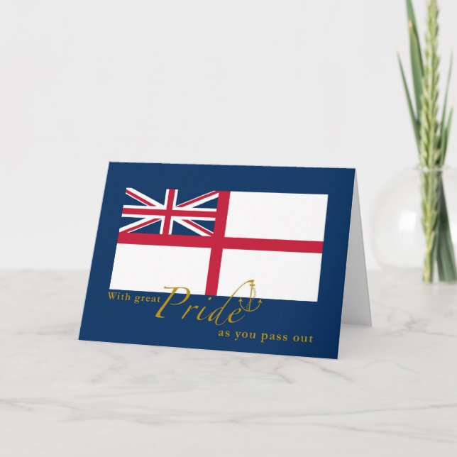 UK Navy Passing Out British White Ensign & Anchor Kort (Framsida)