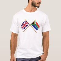 UK och Sydafrika korsad flaggor