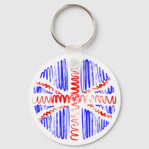 UK på vit Keychain Nyckelring