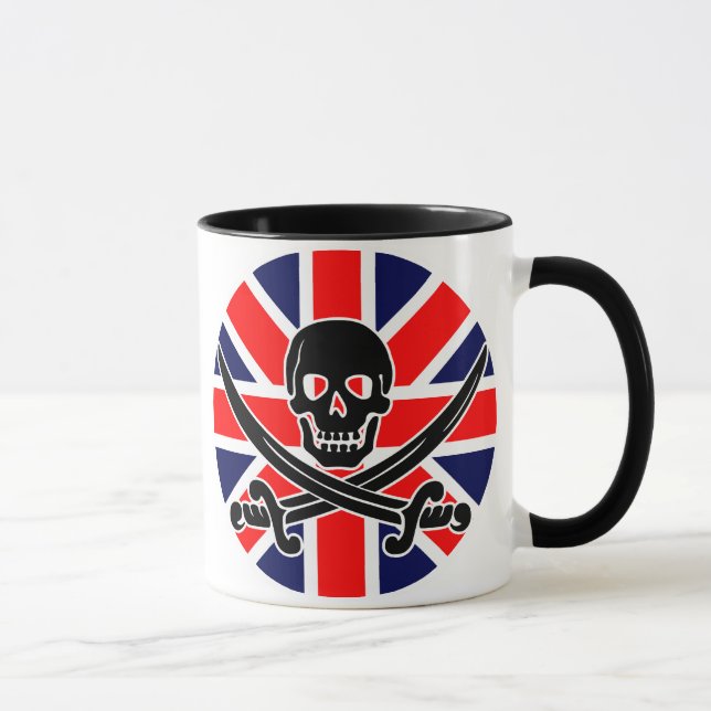 UK pirat flagga. Mugg (Höger)