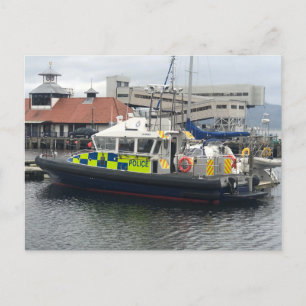 UK Police Patrol Boat, Rothesay, Isle of Bute Helg Vykort