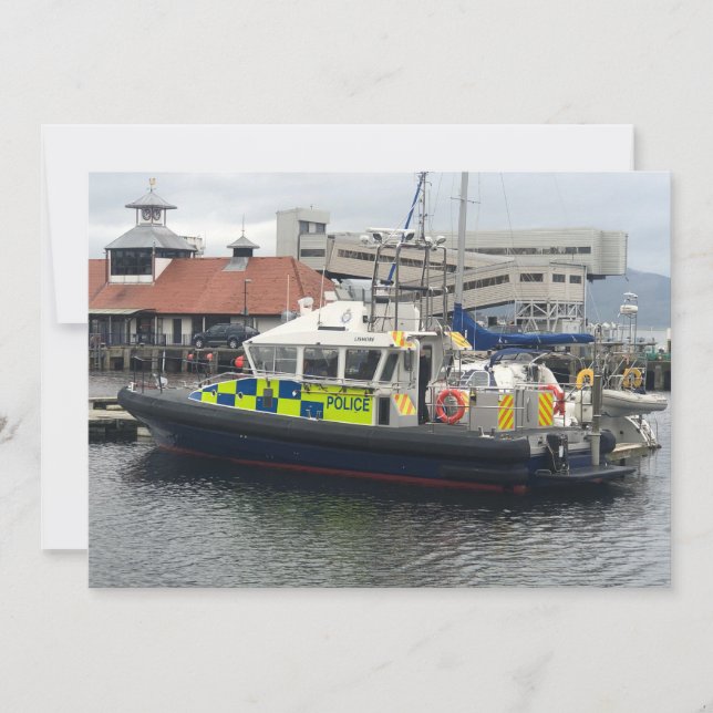 UK Police Patrol Boat, Rothesay, Isle of Bute Julkort (Framsida)