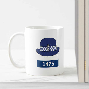 UK Police Woman with WPC Hat - Add Badge Number - Kaffemugg
