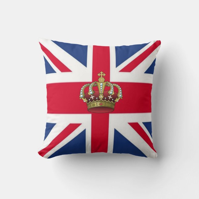 UK Queen Krona American MoJo Pillows Kudde (Framsida)
