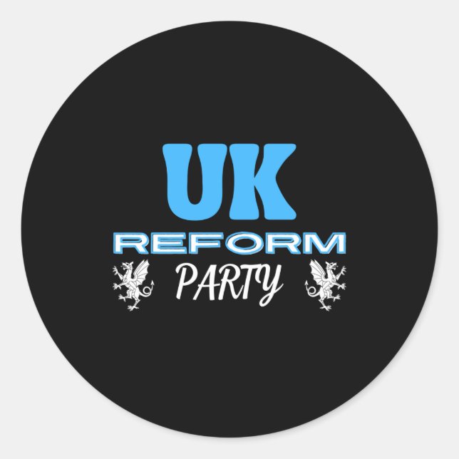 UK Reform Party Runt Klistermärke (Framsida)
