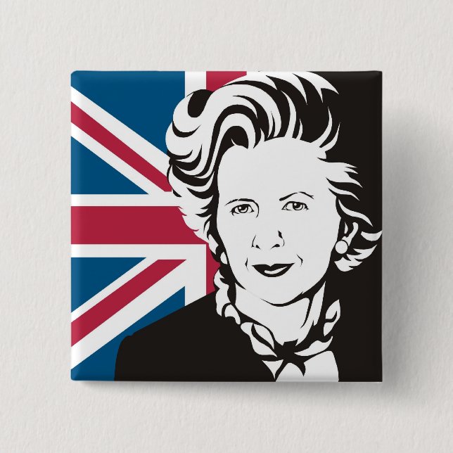 UK sörjer Margaret Thatcher, England järndam Knapp (Framsida)