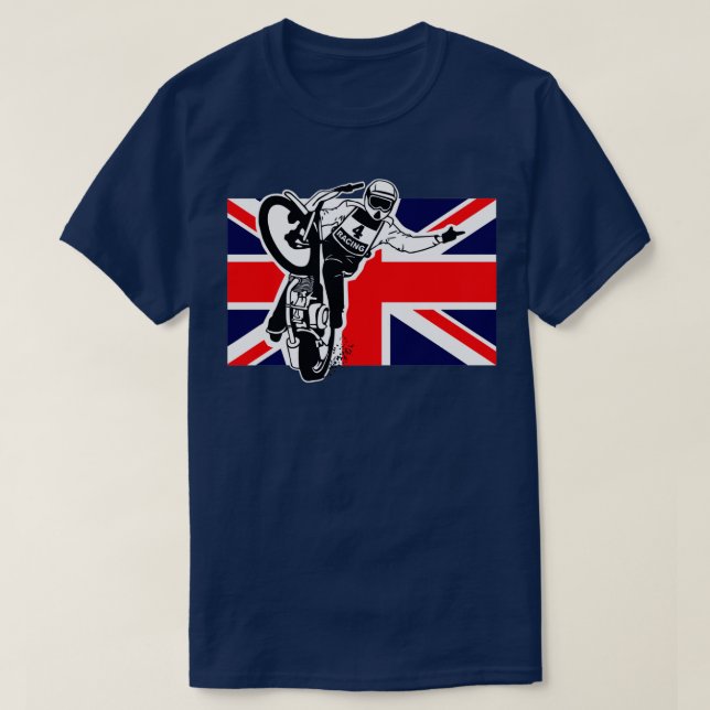 UK Speedway Motorcycle RacingTShirt  T Shirt (Design framsida)