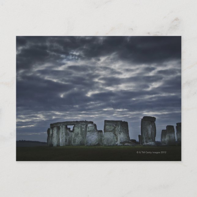 UK Stonehenge som är scenisk beskådar på gryning Vykort (Framsida)