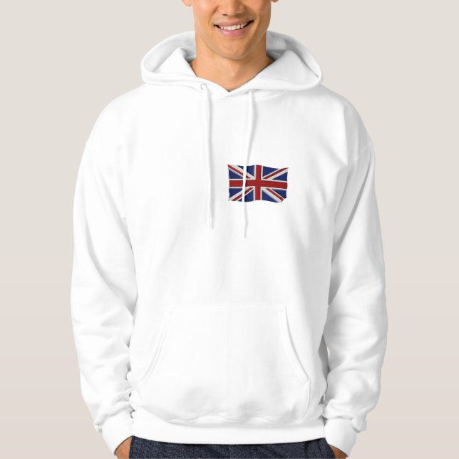 UK UNION JACK BRITISH FLAGGA Patriotic Hoodie (Framsida)