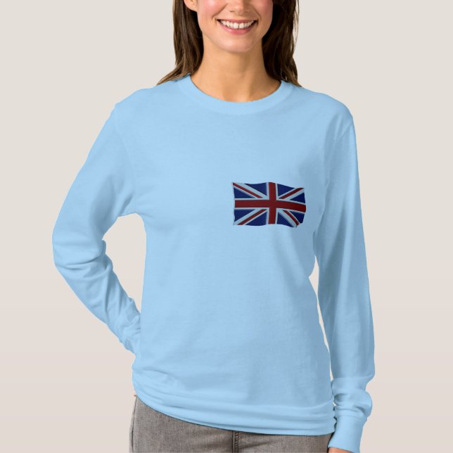UK UNION JACK BRITISH FLAGGA Patriotic Shirt T-shirt (Framsida)
