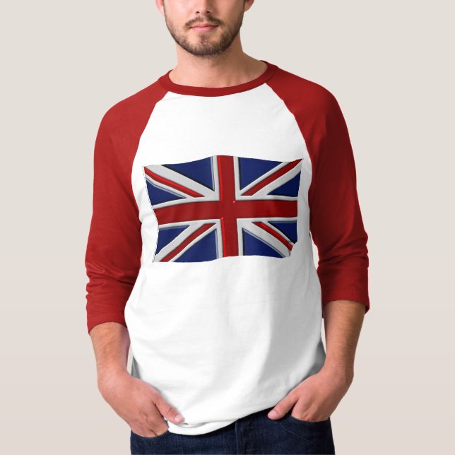 UK UNION JACK BRITISH FLAGGA Patriotic Shirt Tee (Framsida)