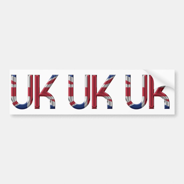 UK Union Jack British Flagga Typography Elegant Bildekal (Framsidan)