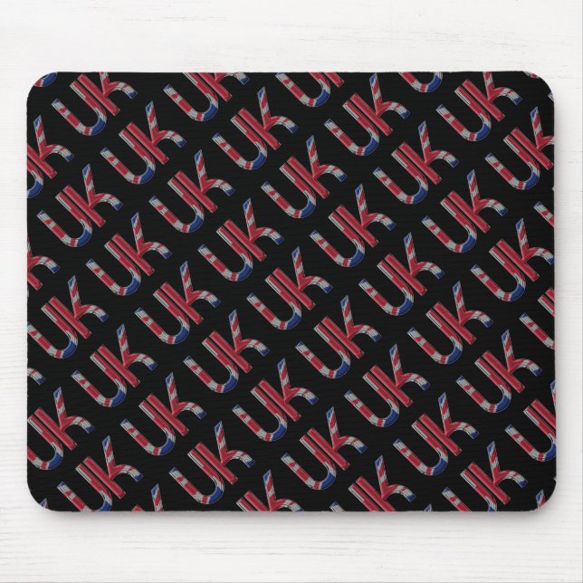 UK Union Jack British Flagga Typography Elegant Musmatta (Framsidan)