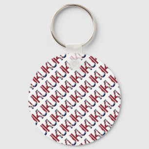 UK Union Jack British Flagga Typography Elegant Nyckelring