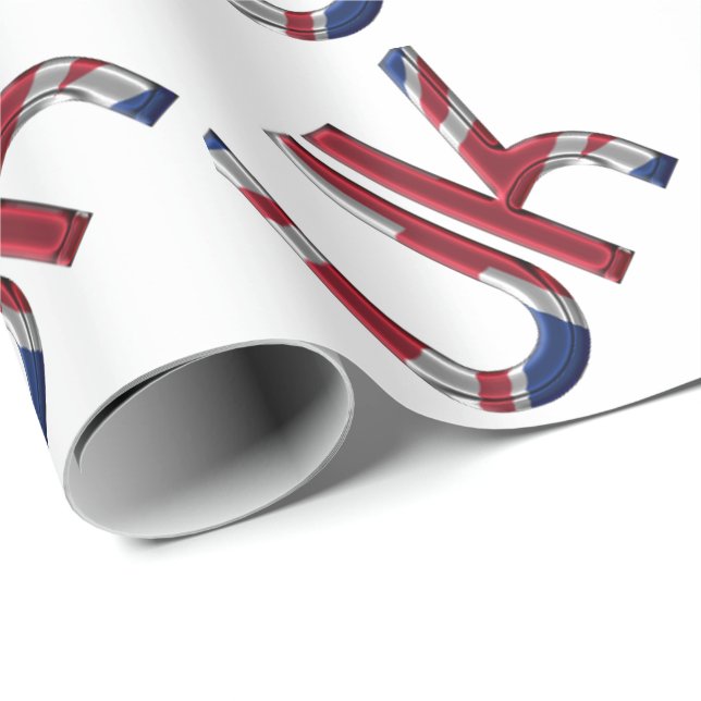 UK Union Jack British Flagga Typography Elegant Presentpapper (Rullad Hörn)