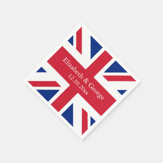 UK Union Jack Flagga British Bröllop Pappersservett