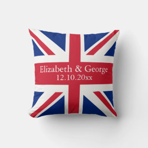 UK Union Jack Flagga British Personlig Bröllop Kudde