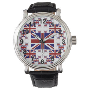 UK Union Jack Flagga i Lagrar #2 Armbandsur