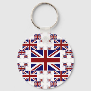 UK Union Jack Flagga i Lagrar #2 Nyckelring