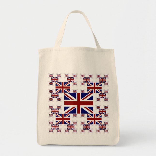 UK Union Jack Flagga i Lagrar #2 Tygkasse (Framsidan)