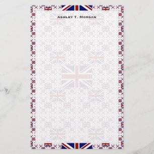 UK Union Jack Flagga i Lagrar Brevpapper