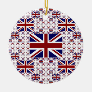 UK Union Jack Flagga i Lagrar Julgransprydnad Keramik