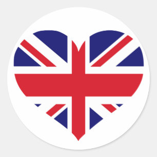 UK Union Jack Runt Klistermärke