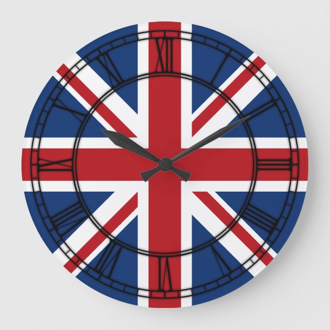 UK Union Jack Stor Klocka (Framsida)