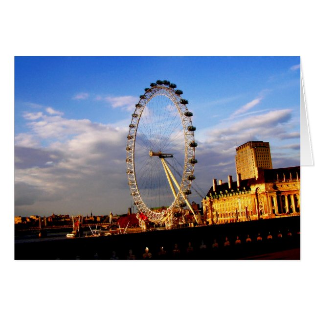 (UK) Vackert LONDON ÖGA-naturkort Hälsningskort (Framsidan Horizontal)