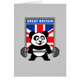 UK Weightlift Panda Hälsningskort