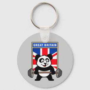 Uk-WeightliftingPanda Nyckelring
