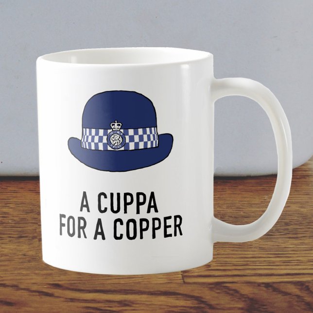 UK Woman Police Hat - Cuppa for a Copper Kaffemugg (Skapare uppladdad)