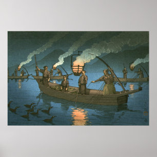 Ukarpsfiske Kawase Hasui 1954 Poster
