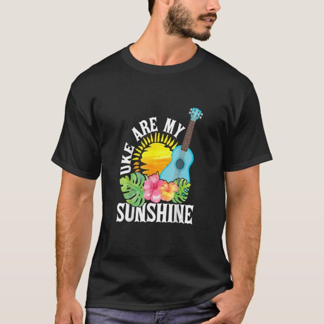 Uke är min solskin för Ukulele Player Ukuleli T Shirt (Framsida)