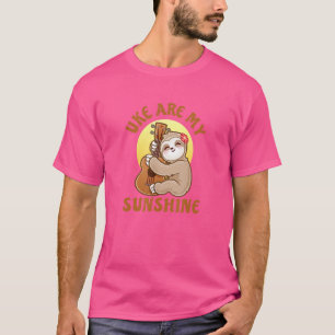 Uke är my Sunshine Cute Ukulele Guitar Sloth T Shirt