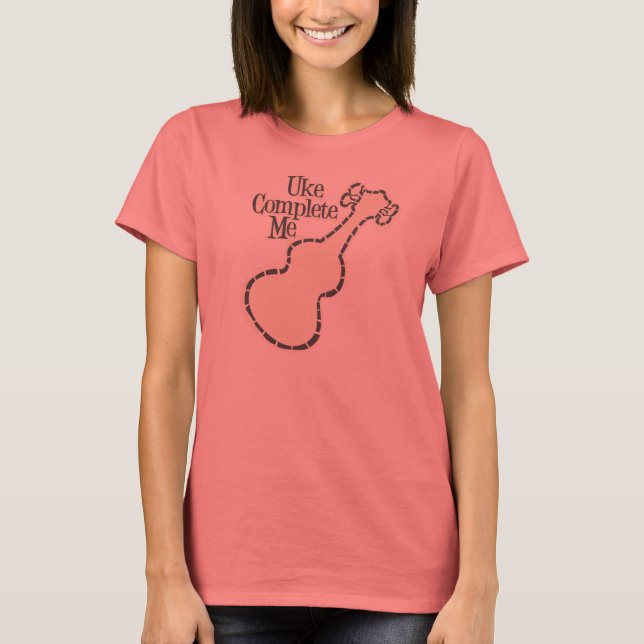 "Uke Complete Me" (mörk) T Shirt (Framsida)