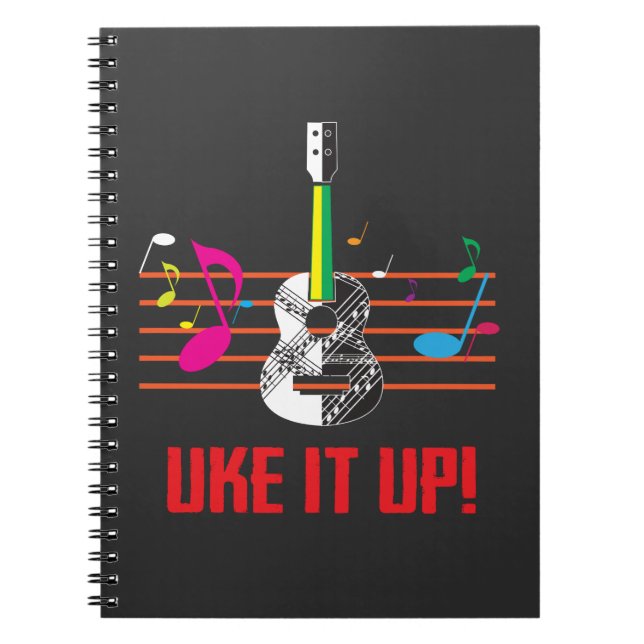 Uke det UPP med musik noter! Ukulelemusiker Anteckningsbok (Framsidan)