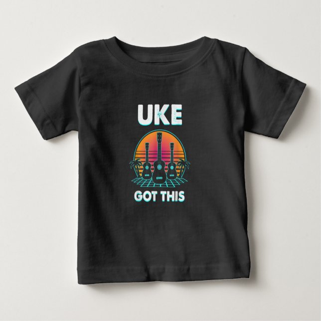 Uke Har this underbara Ukulele Player Guitar Music T Shirt (Framsida)
