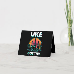Uke Har this underbara Ukulele Player Guitar Music Tack Kort