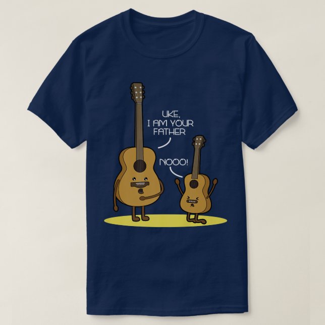 Uke I Am Your Father Ukulele Funny Guitar Music Pr T Shirt (Design framsida)