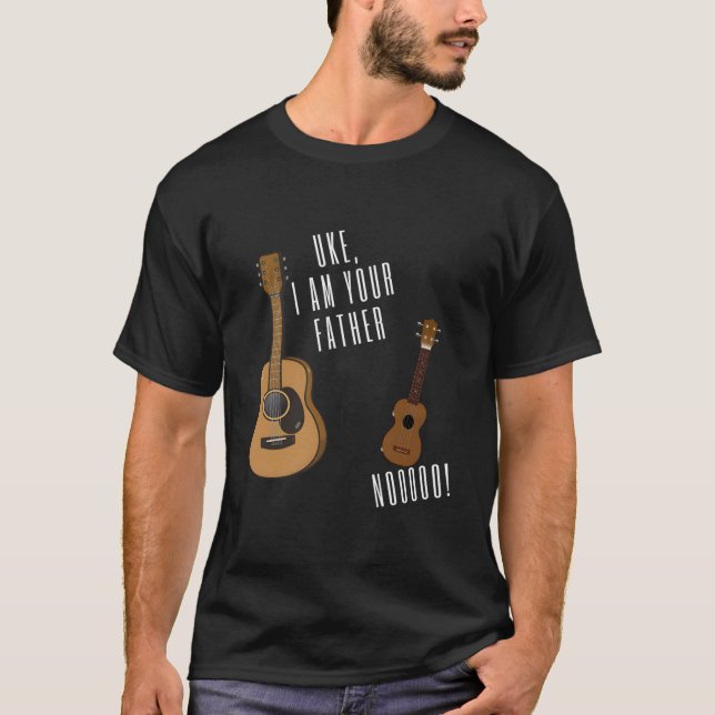 Uke I Am Your Father Ukulele Guitar T Shirt (Framsida)